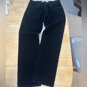 Black Levis 505 straight cut jeans